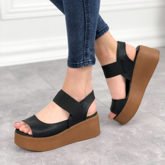 Сандали на платформа Napoly черни 01-0102-BL /
