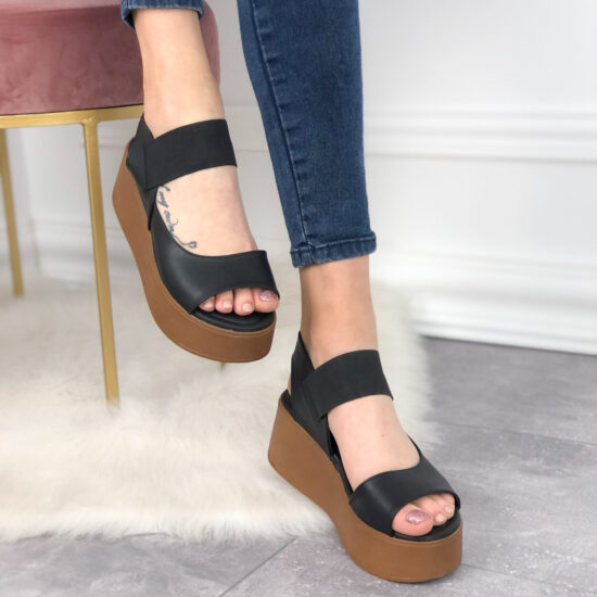 Alternative view of Сандали на платформа Napoly черни 01-0102-BL