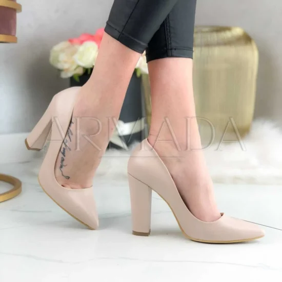 Класически остри обувки на дебел висок ток Vitoria Код: 5054E 1619337407138475 scaled 1