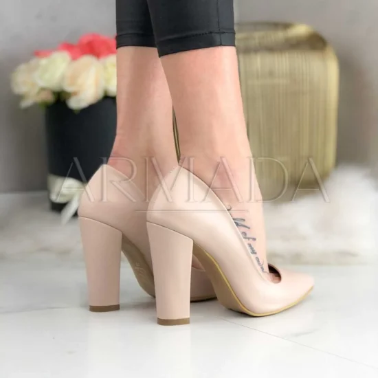 Класически остри обувки на дебел висок ток Vitoria Код: 5054E 1619337407488172 scaled 1