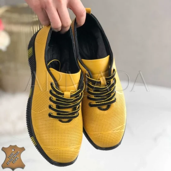 Дамски спортно-елегантни маратонки от естествена кожа Fiona Код: 5028Y 1619340347275944 scaled 1