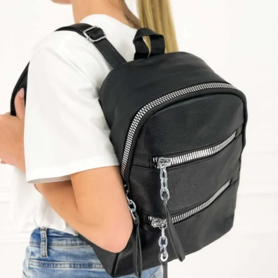 Черна раница с ципове Doxanna 20006 1622037516532002 scaled 1