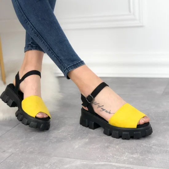 Сандали Zargana в черно и жълто 01-0014-05 1622877827302561