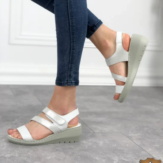 Бели сандали от естествена кожа Valetta 01-0114-WH 1622891415835057