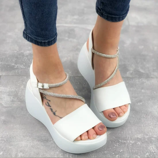 Бели сандали на платформа Dorina 01-0105-WH 1622891439273277