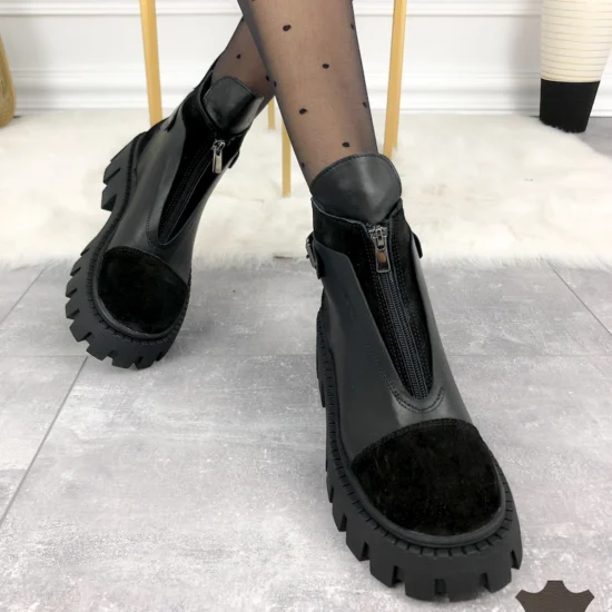 Alternative view of Черни боти естествена кожа Monegro | Exclusive Collection 10057BL