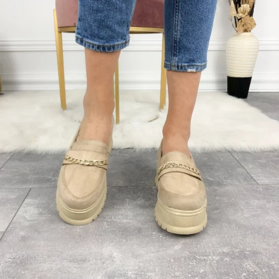 Ежедневни обувки на платформа Bromo бежови 10051EE /