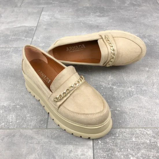 Ежедневни обувки на платформа Bromo бежови 10051EE /