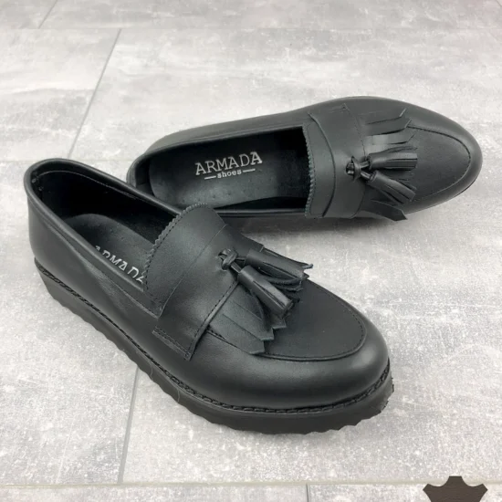 Alternative view of Дамски мокасини естествена кожа Ramala с лека подметка 10050BL