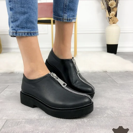 Alternative view of Ежедневни обувки естествена кожа Kara с лека подметка 10049BL