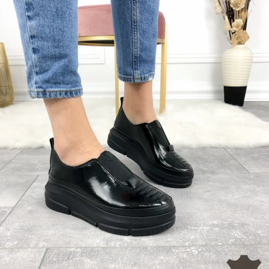 Alternative view of Черни обувки естествена кожа Bardena | Exclusive Collection с ниска платформа 10055BL