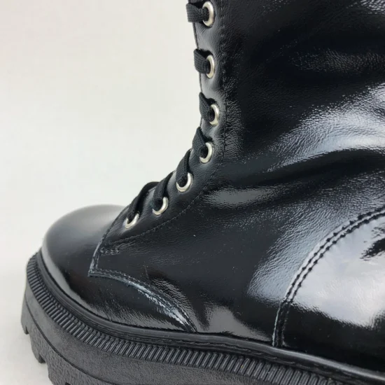 Черни боти естествена кожа Sandy | Exclusive Collection 10061BL /