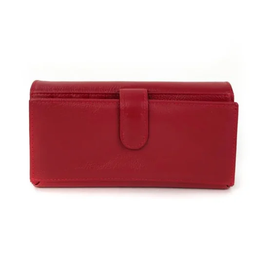 Голям портфейл с много отделения Draco в червен цвят 30020RD /