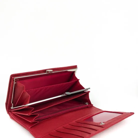 Голям портфейл с много отделения Draco в червен цвят 30020RD /