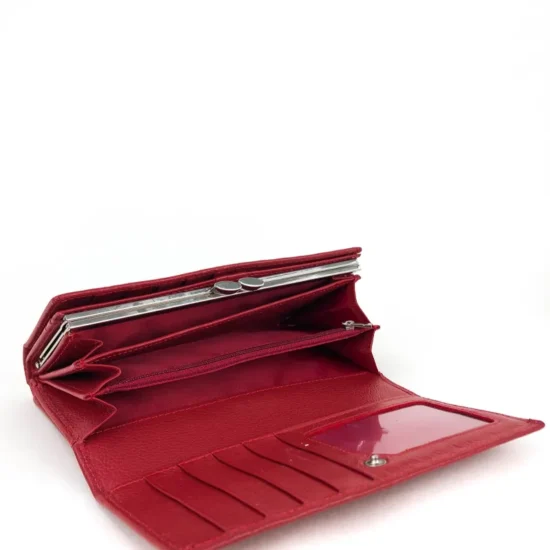 Голям портфейл с много отделения Draco в червен цвят 30020RD /