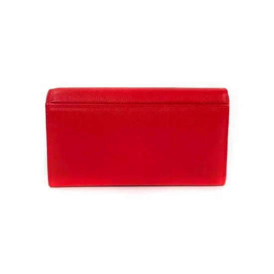 Голям дамски портфейл естествена кожа Eridanа в червен цвят 30016RD /