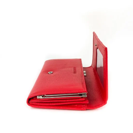 Голям дамски портфейл естествена кожа Eridanа в червен цвят 30016RD /