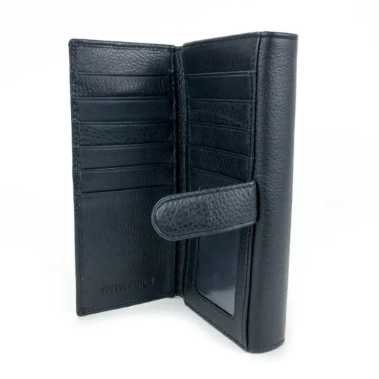 Голям портфейл с много отделения Draco в черен цвят 30020BL /