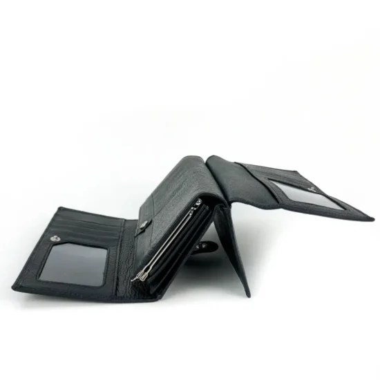 Голям портфейл с много отделения Draco в черен цвят 30020BL /