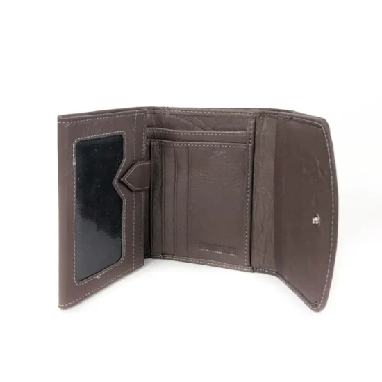 Сиво портмоне естествена кожа с много отделения Sirius 30011EY /