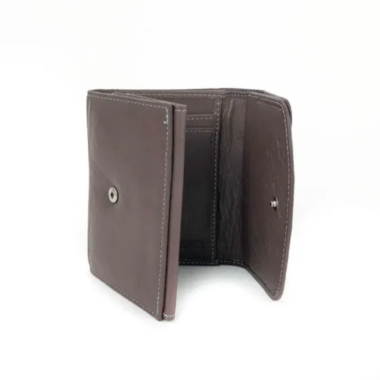 Сиво портмоне естествена кожа с много отделения Sirius 30011EY /
