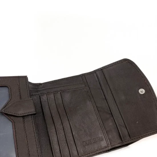 Alternative view of Кафяво портмоне естествена кожа с много отделения Sirius 30011NW