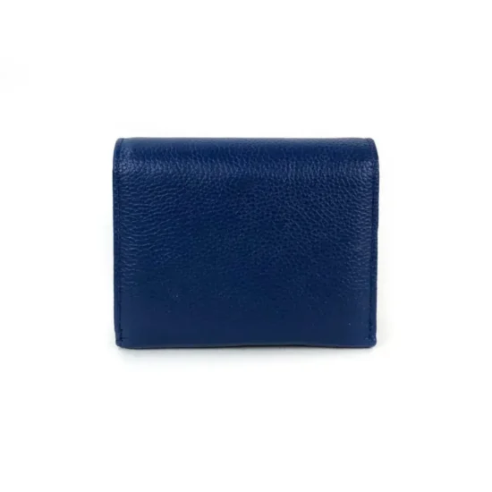 Синьо портмоне естествена кожа с много отделения Sirius 30011LU /