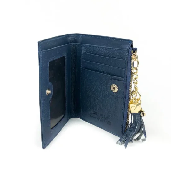 Alternative view of Малко синьо портмоне естествена кожа Raquel 30010LU