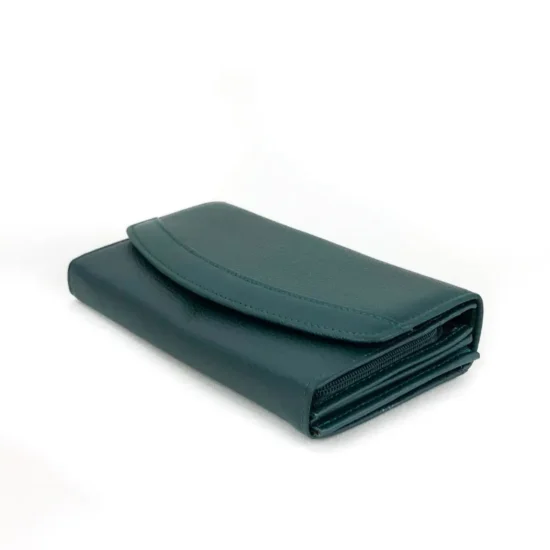 Зелен портфейл естествена кожа Alpha 30012GR /