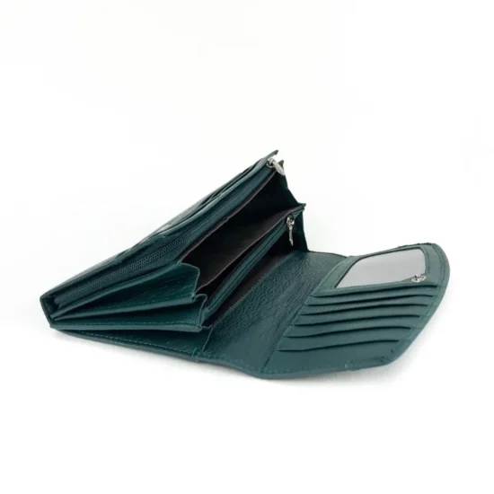 Alternative view of Зелен портфейл естествена кожа Alpha 30012GR