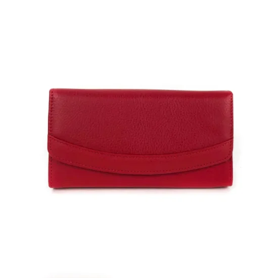 Червен портфейл естествена кожа Alpha 30012RD /