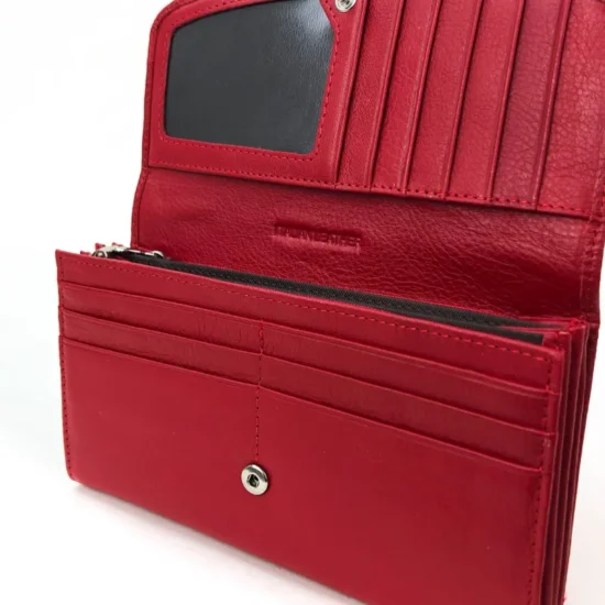 Червен портфейл естествена кожа Alpha 30012RD /