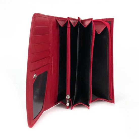 Червен портфейл естествена кожа Alpha 30012RD /