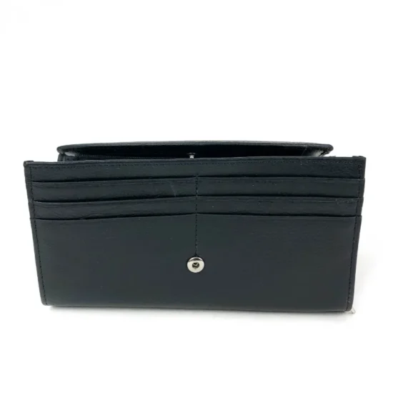 Черен портфейл естествена кожа Alpha 30012BL /