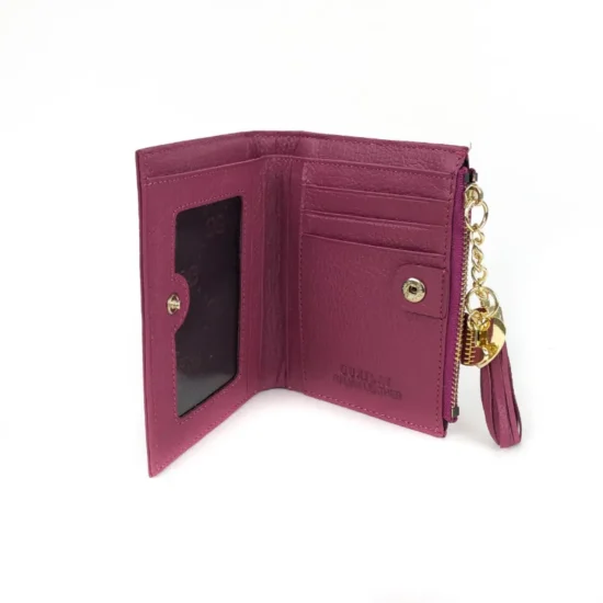 Малко розово портмоне естествена кожа Raquel 30010PK /