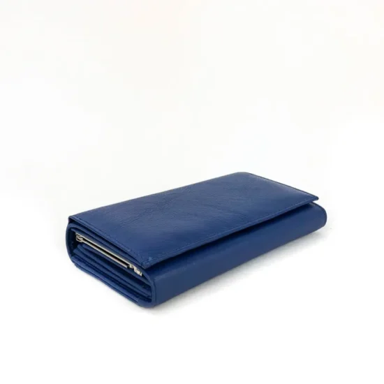 Alternative view of Голям дамски портфейл естествена кожа Eridanа в син цвят 30016LU