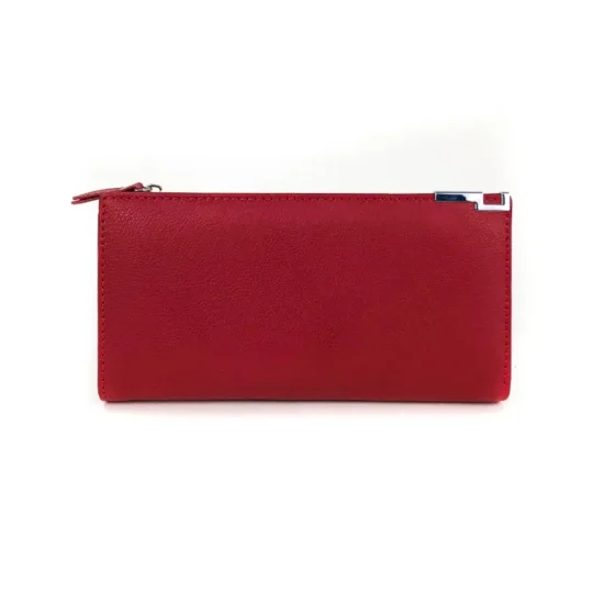 Червен портфейл естествена кожа Rigel 30013RD /