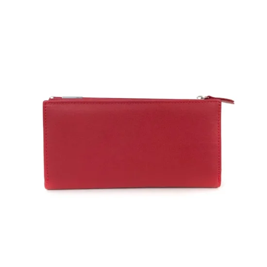 Червен портфейл естествена кожа Rigel 30013RD /