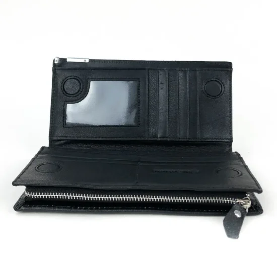 Черен портфейл естествена кожа Rigel 30013BL /
