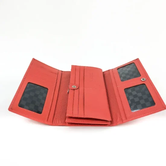 Alternative view of Голям дамски портфейл естествена кожа Lyra в цвят сьомга 30018AR