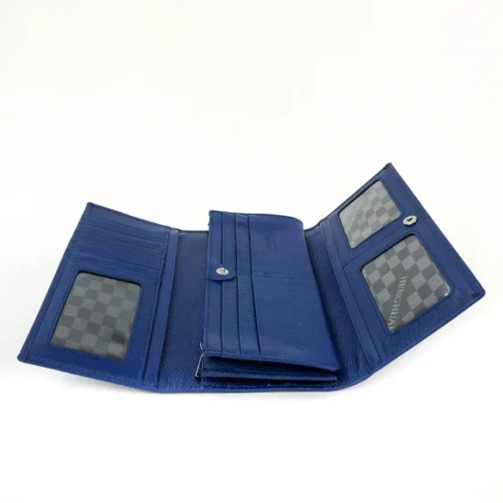 Alternative view of Голям дамски портфейл естествена кожа Lyra в син цвят 30018LU