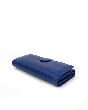 Голям дамски портфейл естествена кожа Lyra в син цвят 30018LU