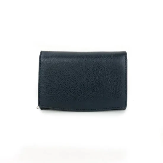 Черно портмоне естествена кожа с много отделения Leo 30017BL /