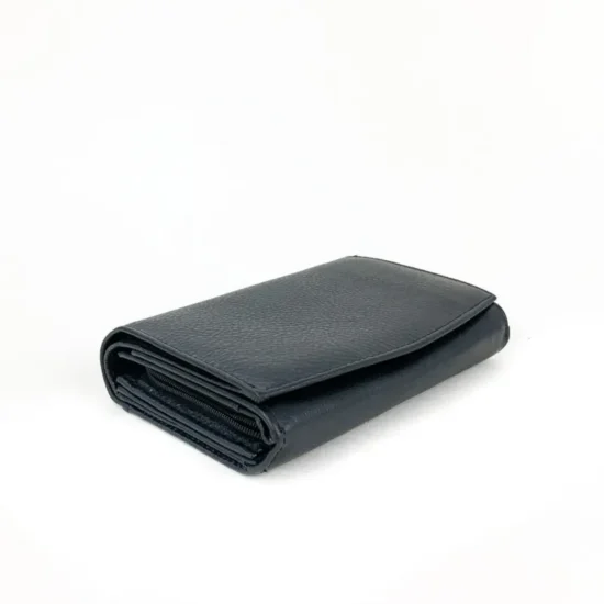 Alternative view of Черно портмоне естествена кожа с много отделения Leo 30017BL