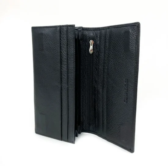 Alternative view of Черен дамски портфейл естествена кожа Taurus