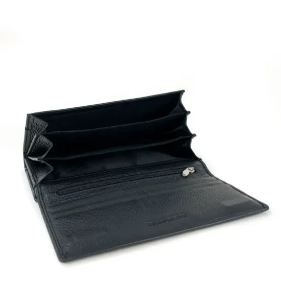 Черен дамски портфейл естествена кожа Taurus /