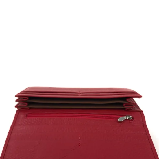 Червен дамски портфейл естествена кожа Taurus 30019RD /