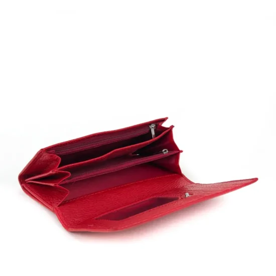 Червен портфейл естествена кожа Antares 30015RD /