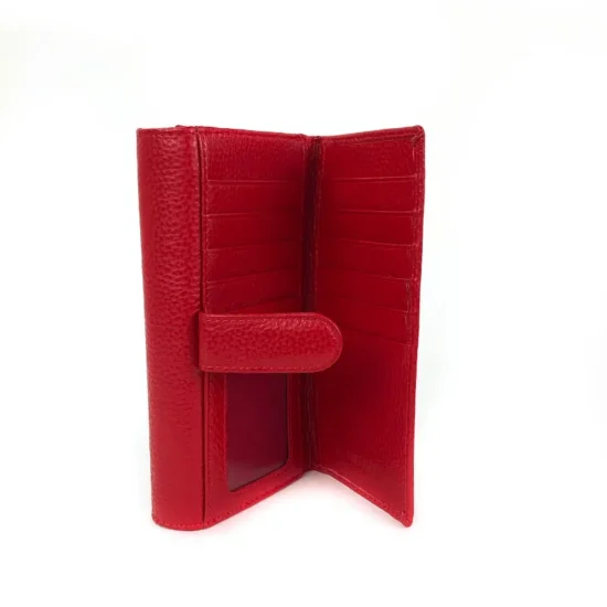 Червен портфейл естествена кожа Antares 30015RD /