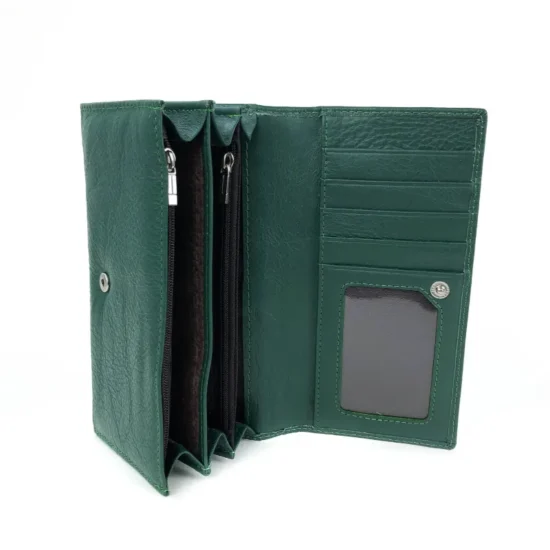 Зелен портфейл естествена кожа Antares 30015GR /